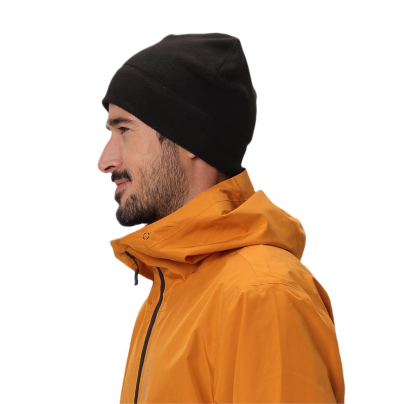 Home Prefer Winter Outdoor Skull Cap Simple Solid Daily Watch Hat Fleece Beanie Cap for Men, Black - Image 2